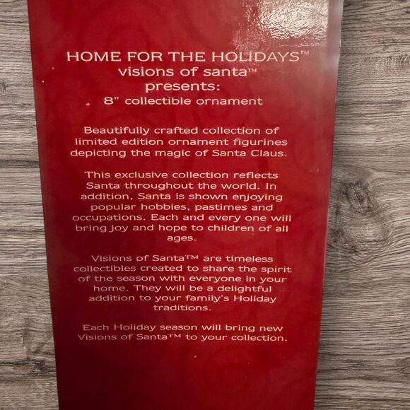 Home For the Holidays 8" Visions of Santa Ornament Christmas Figure, Standing - Picture 9 of 10